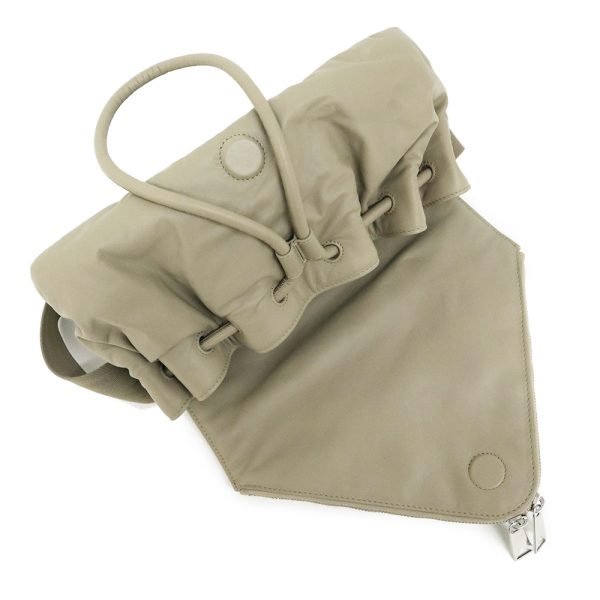 200091233018 11 Bottega Veneta Calfskin Body Bag Waist Bag Shoulder Crossbody Beige Khaki