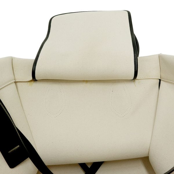 200097169018 11 Celine Luggage Phantom Handbag Canvas Leather White Black