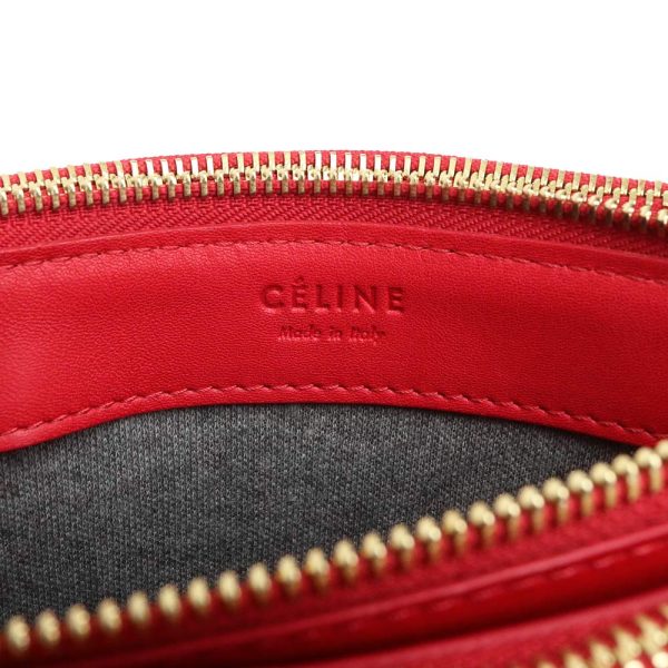 200097719018 9 Celine Trio Shoulder Bag Crossbody Calfskin Leather Red