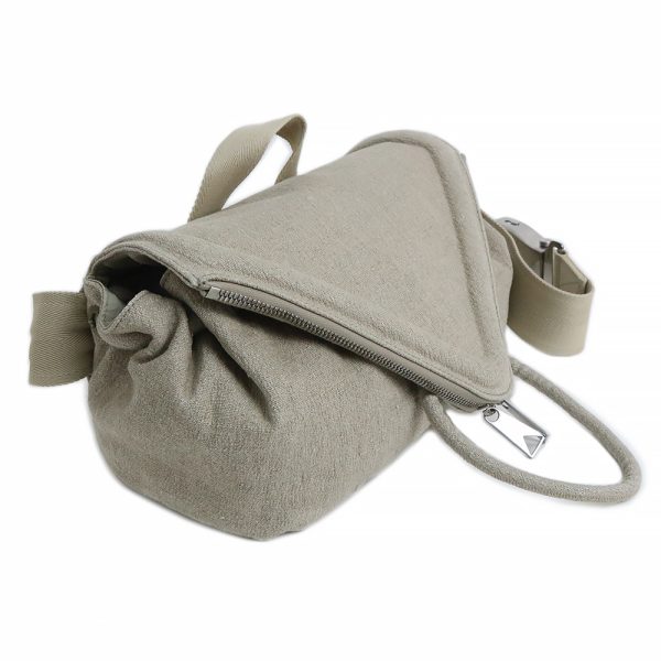 200100870018 4 Bottega Veneta Waist Bag Body Bag Shoulder Crossbody Linen Canvas Beige