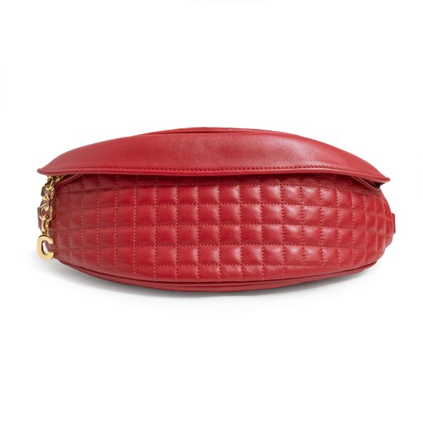 200101113018 Celine Belt Bag Charm Body Bag Waist Bag Quilted Calfskin Leather Red