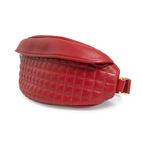200101113018 5 Celine Belt Bag Charm Body Bag Waist Bag Quilted Calfskin Leather Red