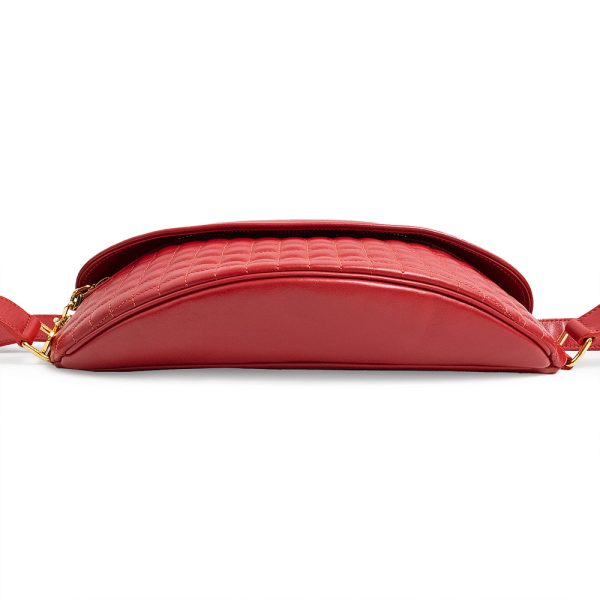 200101113018 7 Celine Belt Bag Charm Body Bag Waist Bag Quilted Calfskin Leather Red
