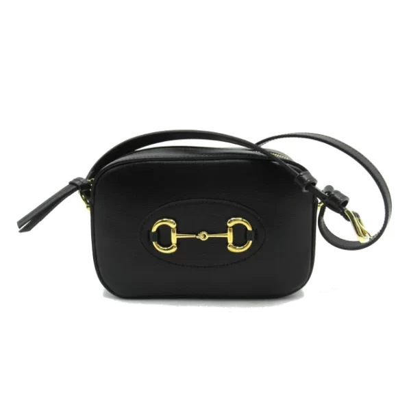 2101217626408 1 Gucci Horsebit Small Shoulder Bag Black