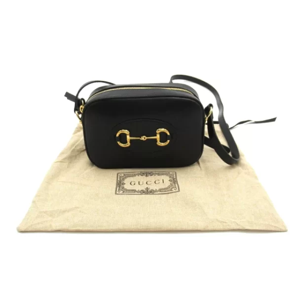 2101217626408 6 Gucci Horsebit Small Shoulder Bag Black