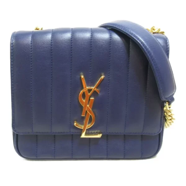 2101217700450 2 Saint Laurent Chain Shoulder Bag Blue