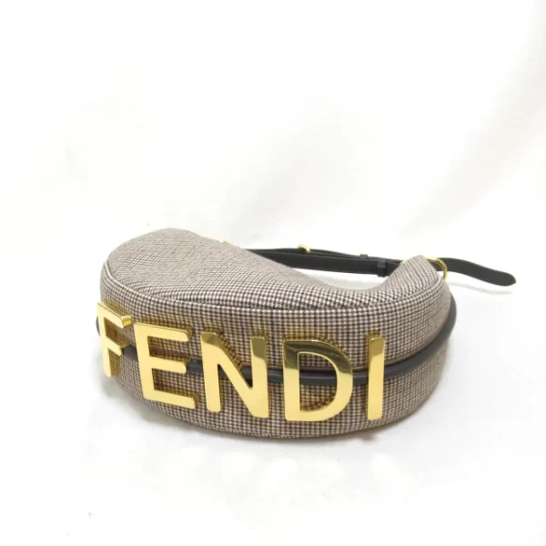 2101217761079 5 Fendi Canvas Shoulder Bag Brown