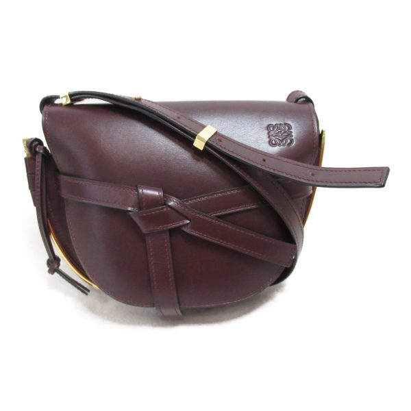 2101217850056 2 Loewe Gate Ladies Small Shoulder Bag Bordeaux