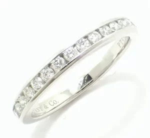 21401043 TIFFANYCo Tiffany Diamond Wedding Band Ring Ring No 10 10 Pt950 Platinum Diamond D024ct 25mm