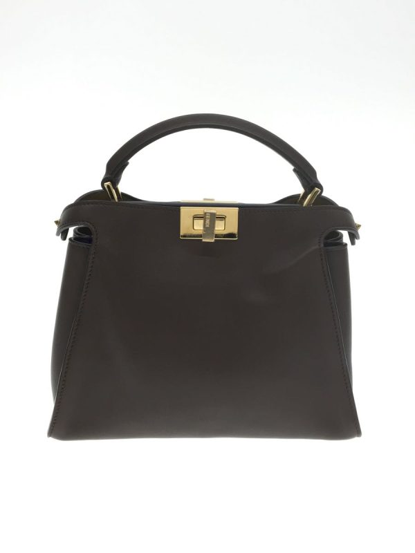 2300037523175 03 Fendi Peekaboo Essential Handbag Leather Brown