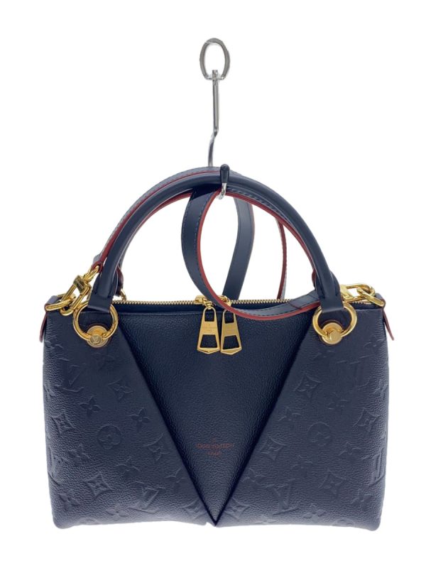 2300038053466 01 Louis Vuitton V Tote BB Shoulder Bag Navy Empreinte Leather