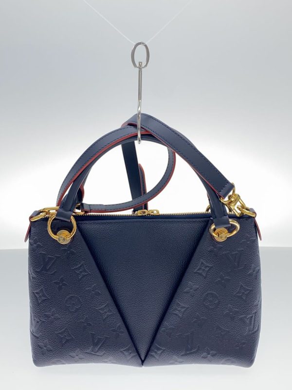 2300038053466 03 Louis Vuitton V Tote BB Shoulder Bag Navy Empreinte Leather