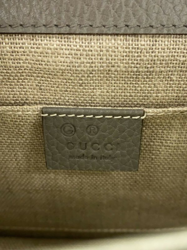 2308363132450 05 Gucci Interlocking G Leather Shoulder Bag Grey