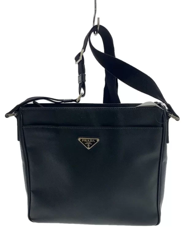 2325762336470 01 1 PRADA Leather Shoulder Bag Black