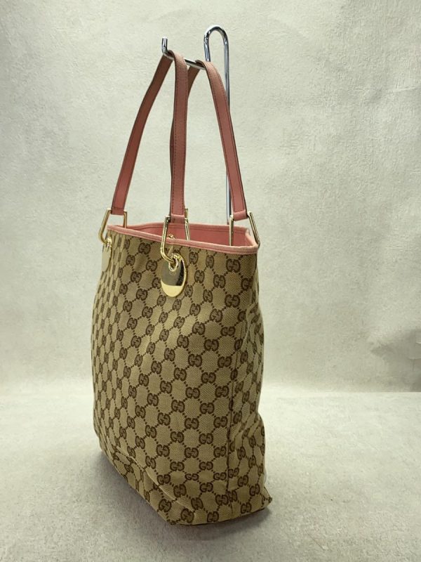 2326181804199 02 Gucci Tote Bag Canvas Brown Allover Pattern