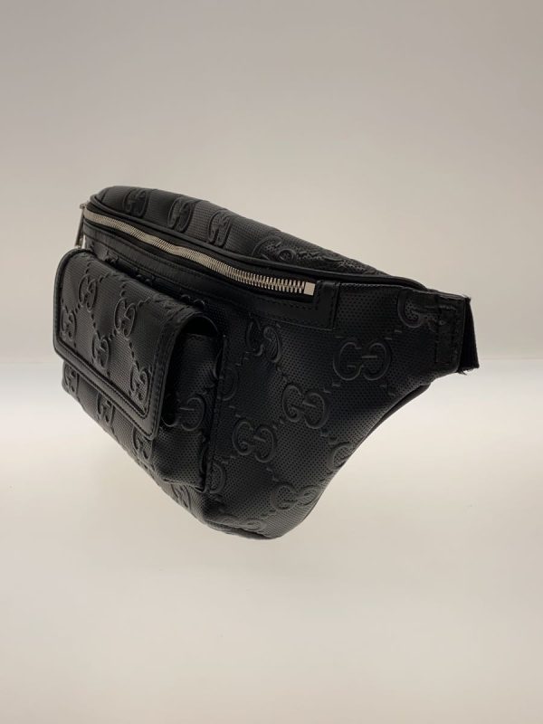 2332612805710 02 GUCCI GG Embossed Belt Bag Total Pattern Black