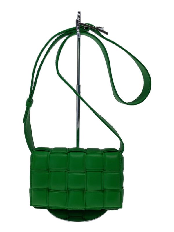 2332872507676 01 Bottega Veneta Padette Cassette Shoulder Bag Leather Green