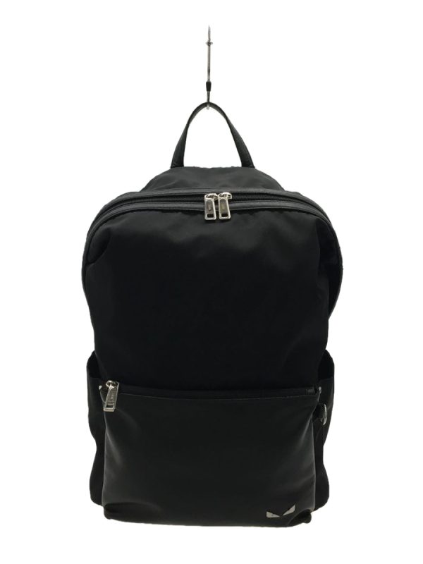 2334942009387 01 Fendi Plain Nylon Backpack Black