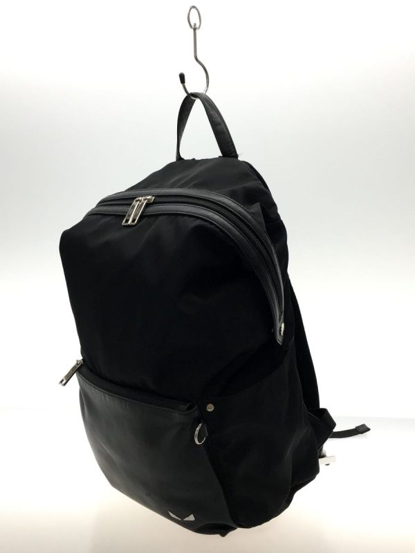 2334942009387 02 1 Fendi Plain Nylon Backpack Black