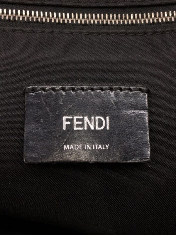 2334942009387 05 Fendi Plain Nylon Backpack Black