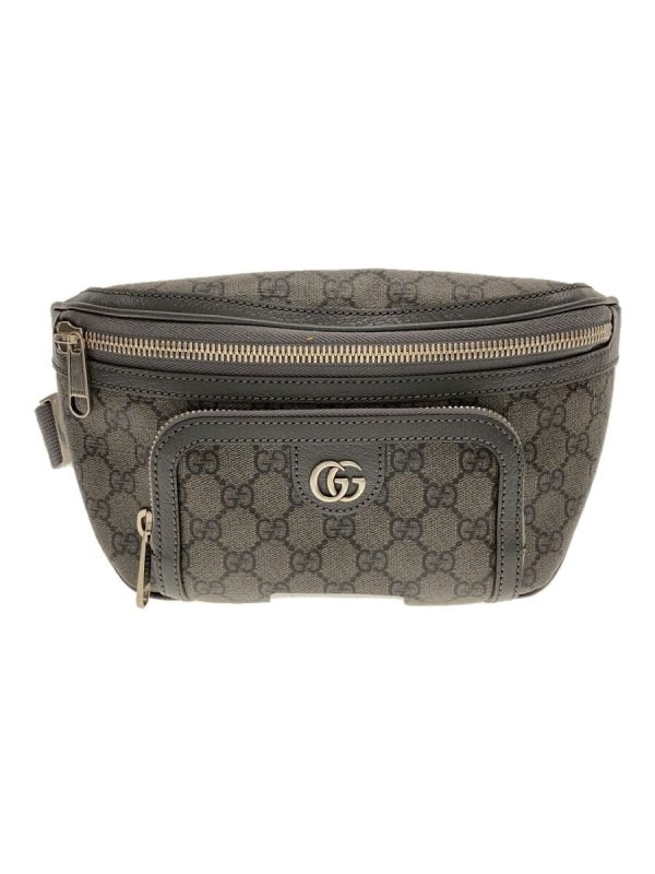 2336541627078 01 Gucci All Over Pattern Grey Waist Bag