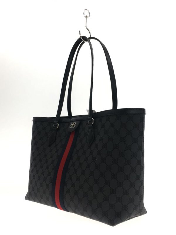 2337632097893 02 BALENCIAGA Tote bag The Hacker Project Canvas Black Allover pattern