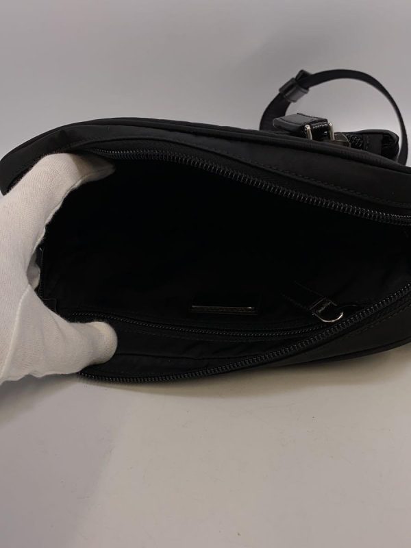 2341030991080 06 Prada Black Nylon Plan Waist Bag