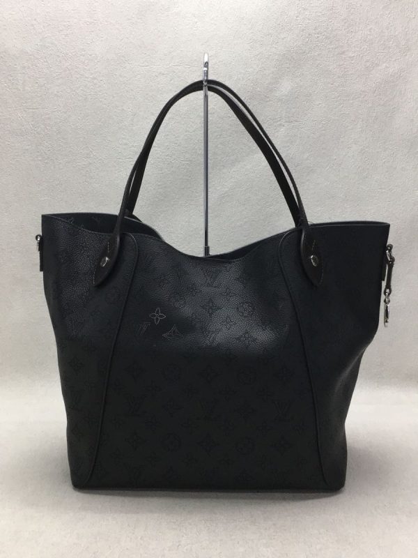 2341451436788 03 Louis Vuitton Hina MM Mahina Black Leather Handbag