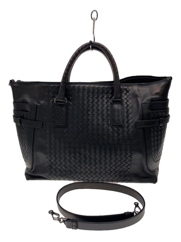 2342182163028 01 Bottega Veneta Two Way Shoulder Bag Tote Bag Black Leather