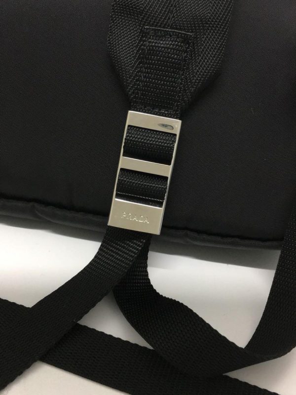 2343140074318 08 PRADA Backpack Plain Nylon Black