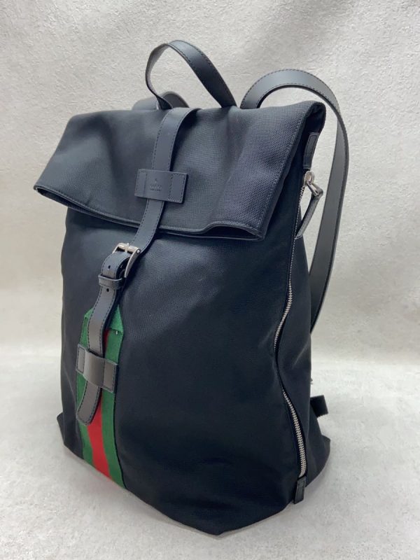 2343520199884 02 Gucci Sherry Line Black Backpack