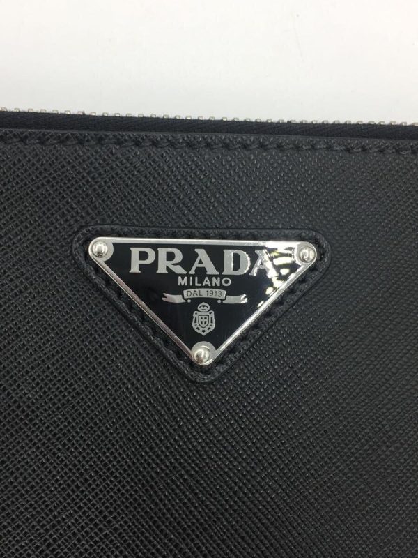 2344570789681 05 PRADA Shoulder Leather Bag Black