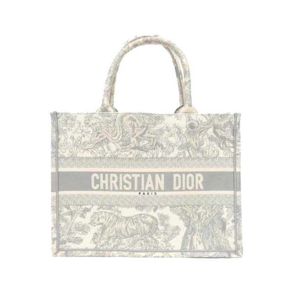 2600042401339 1 b Christian Dior Toile De Jouy Dior Book Tote Bag Gray