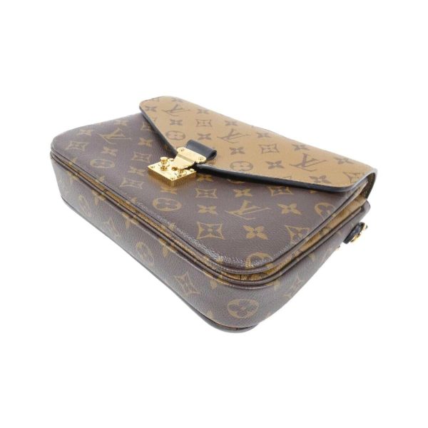 2600061820999 3 b Louis Vuitton Monogram Reverse Pochette Metis Bag Marron Gold