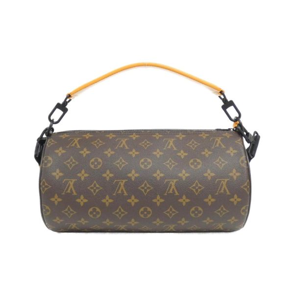 2600063235159 2 b Louis Vuitton Monogram Macassar Soft Polochon Shoulder Bag MarronSafran Black