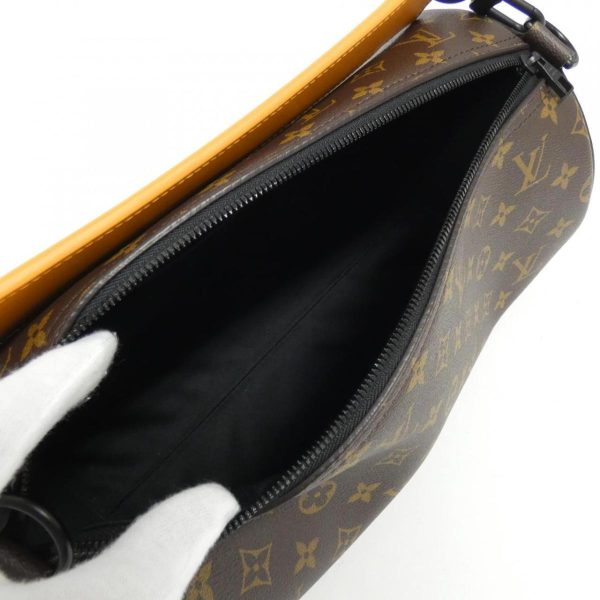 2600063235159 7 b Louis Vuitton Monogram Macassar Soft Polochon Shoulder Bag MarronSafran Black