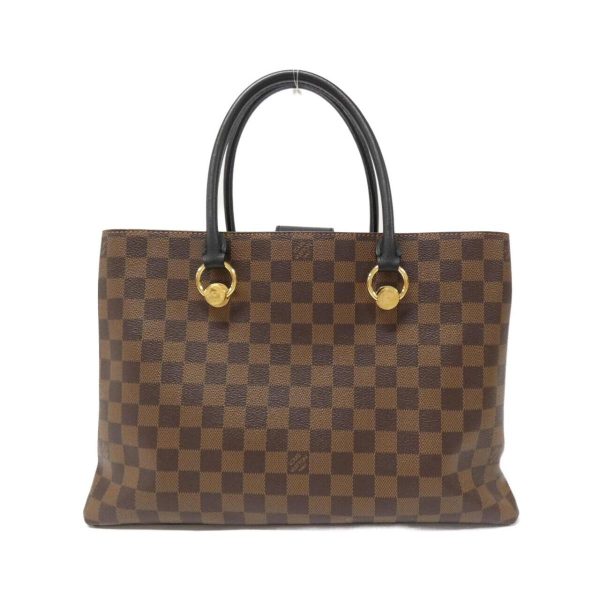 2600063323016 2 b Louis Vuitton Damier LV Riverside Bag EbeneBlack Gold