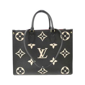 2600068332471 1 b Louis Vuitton Bicolor Monogram Empreinte On the Go Bag Black