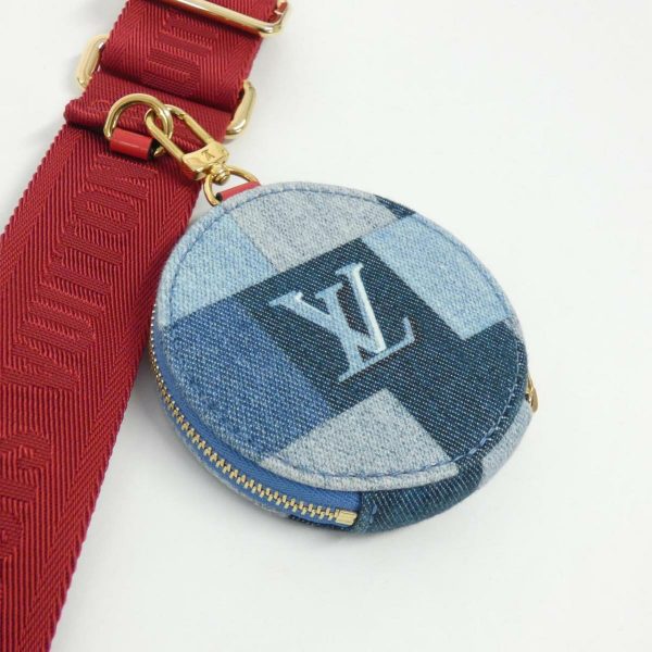 2600068961404 6 b Louis Vuitton Denim Monogram Multi Pochette Accessory Shoulder Bag DenimRouge Gold