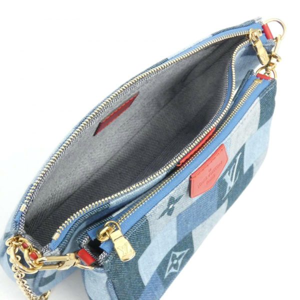 2600068961404 7 b Louis Vuitton Denim Monogram Multi Pochette Accessory Shoulder Bag DenimRouge Gold