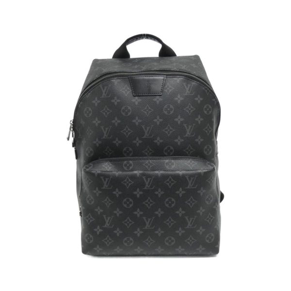 2600069429347 1 b Louis Vuitton Monogram Eclipse Backpack Rucksack Black Silver