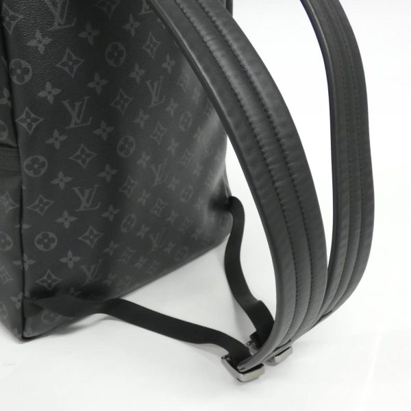 2600069429347 4 b Louis Vuitton Monogram Eclipse Backpack Rucksack Black Silver