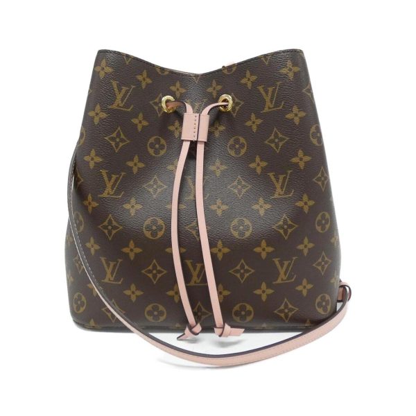 2700038614535 1 b Louis Vuitton Monogram Neo Noe Shoulder Bag MarronRose PoudreGold