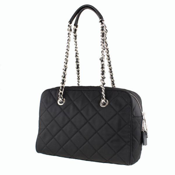 3 Prada Shoulder Bag Pochette Nylon Black