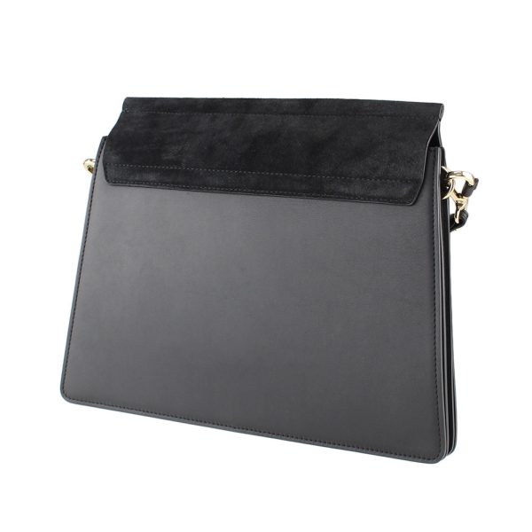 3 Chloe Shoulder Bag Pochette Suede Black