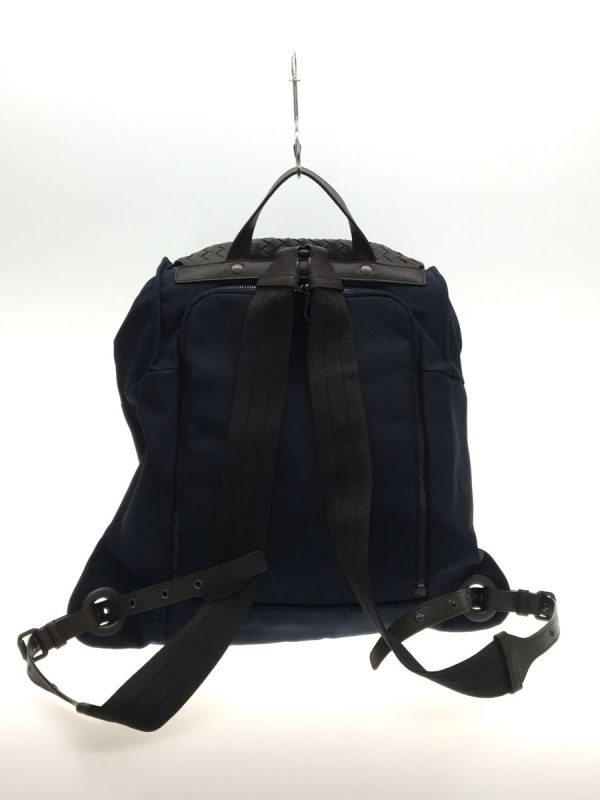 3 Bottega Veneta Rucksack Nylon Intrecciato Backpack Navy