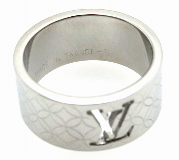 3 Louis Vuitton Berg Champs Elysees Ring SS Stainless Steel Silver