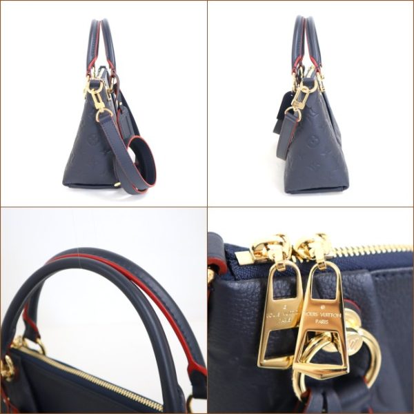 3 Louis Vuitton V Tote BB Monogram Empreinte Marine Rouge