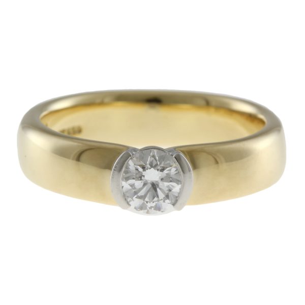 3 Tiffany Solitaire Ring 18K YellowGold