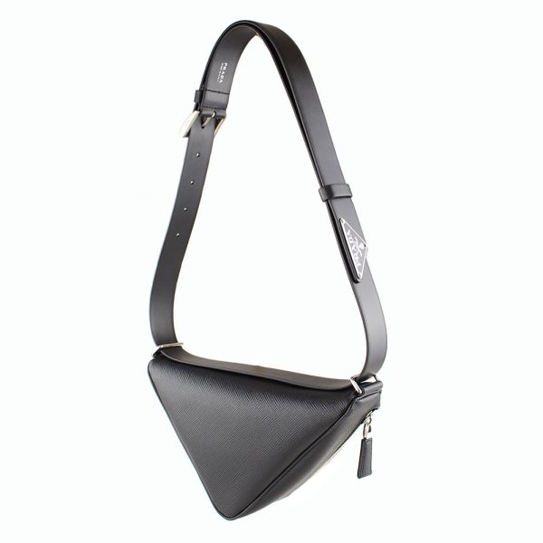 3 Prada Shoulder Bag Pochette Black